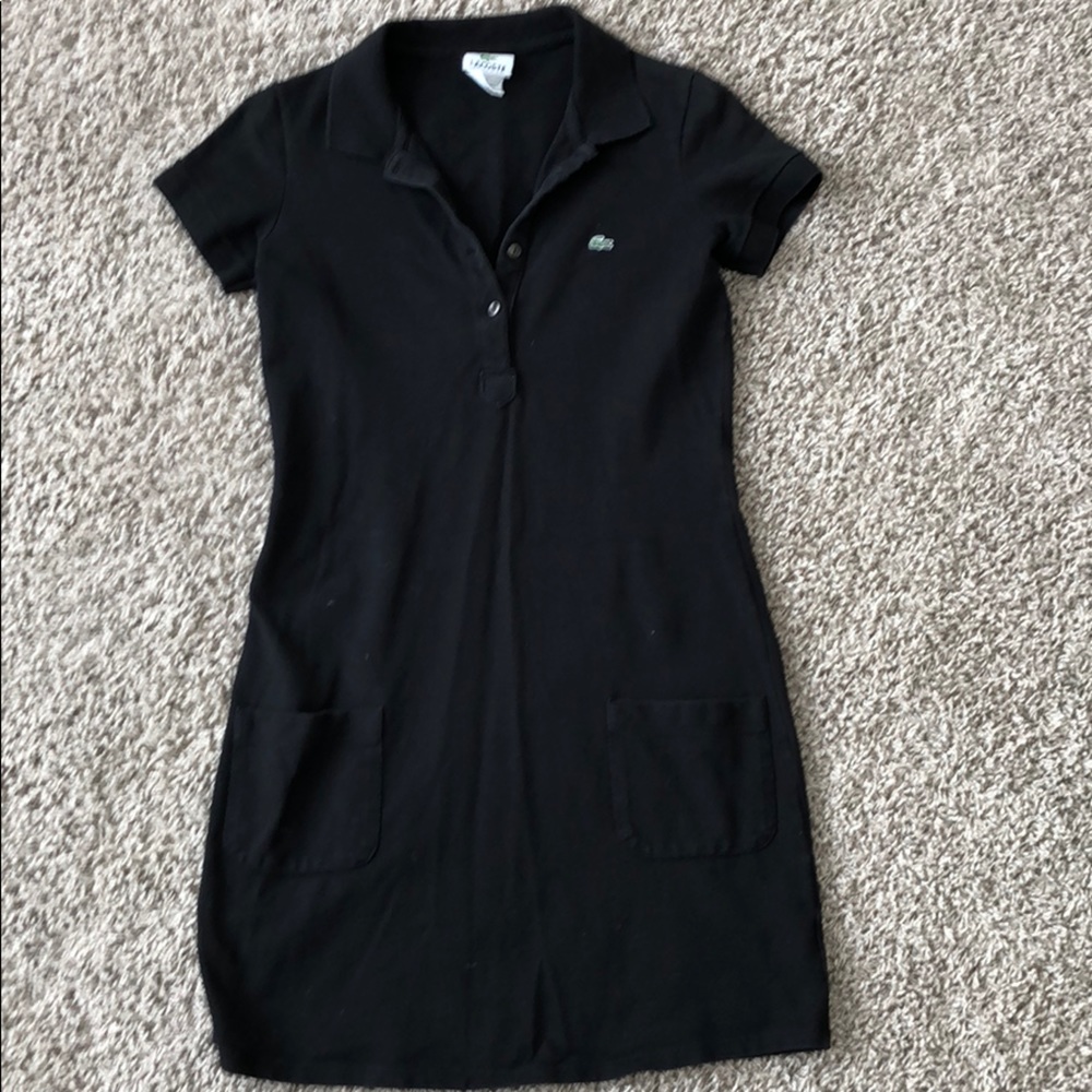 Black Lacoste polo shirt dress